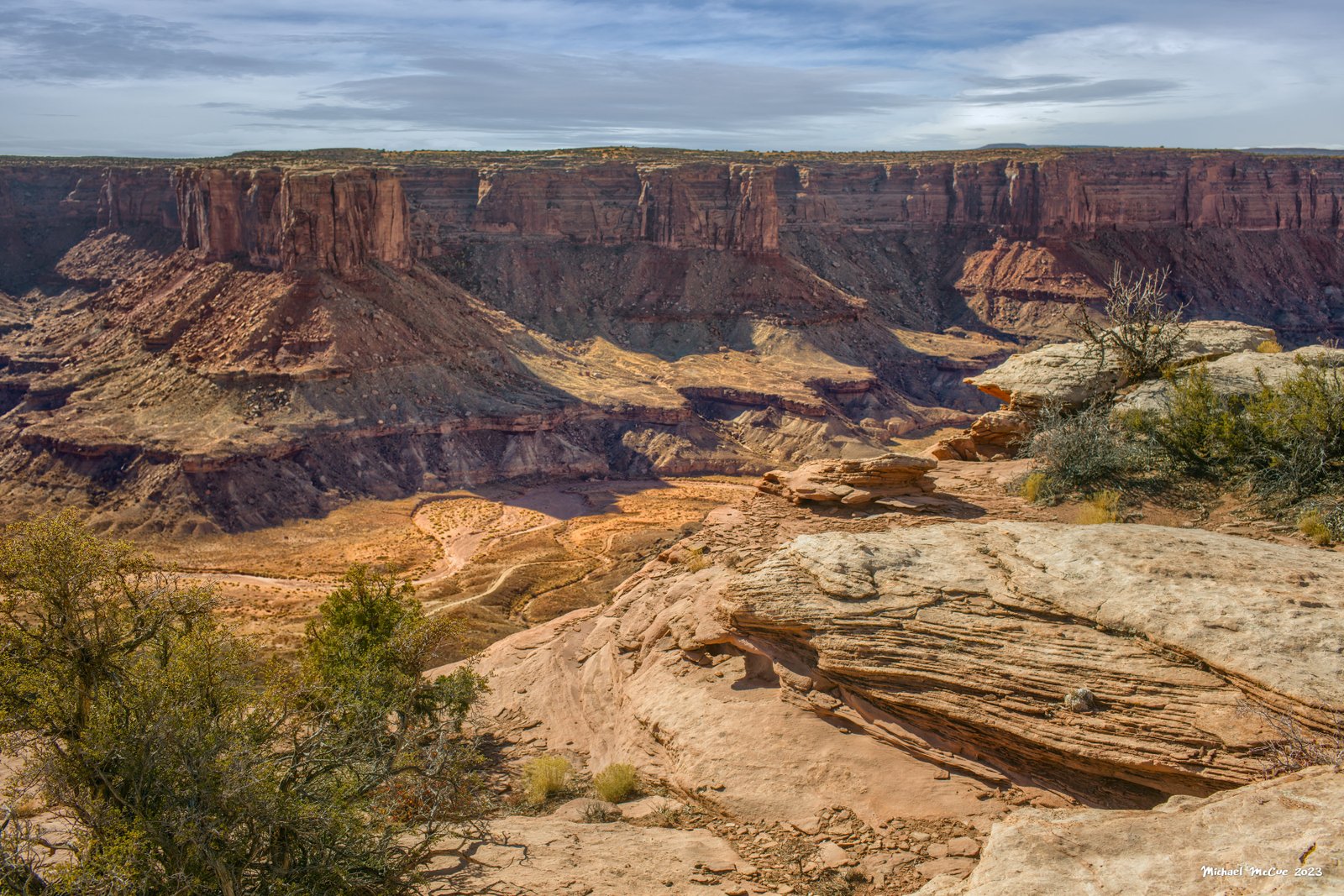 This is a photograph showing the view from the overlook