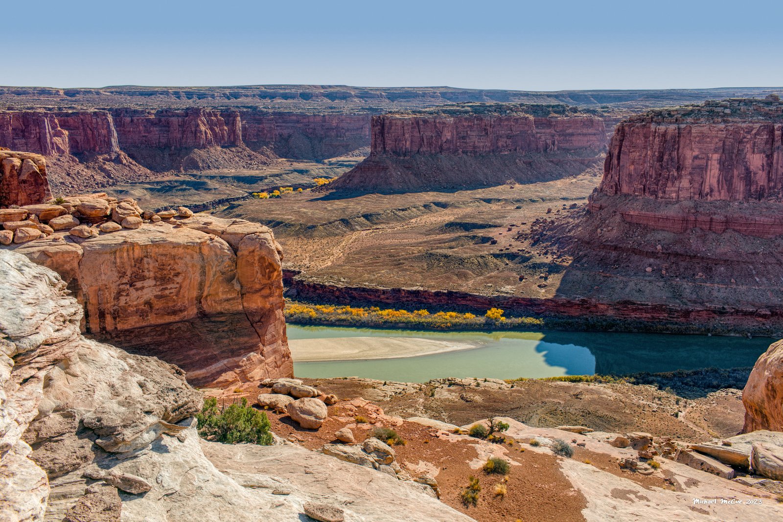 This is a photograph showing the view from the overlook