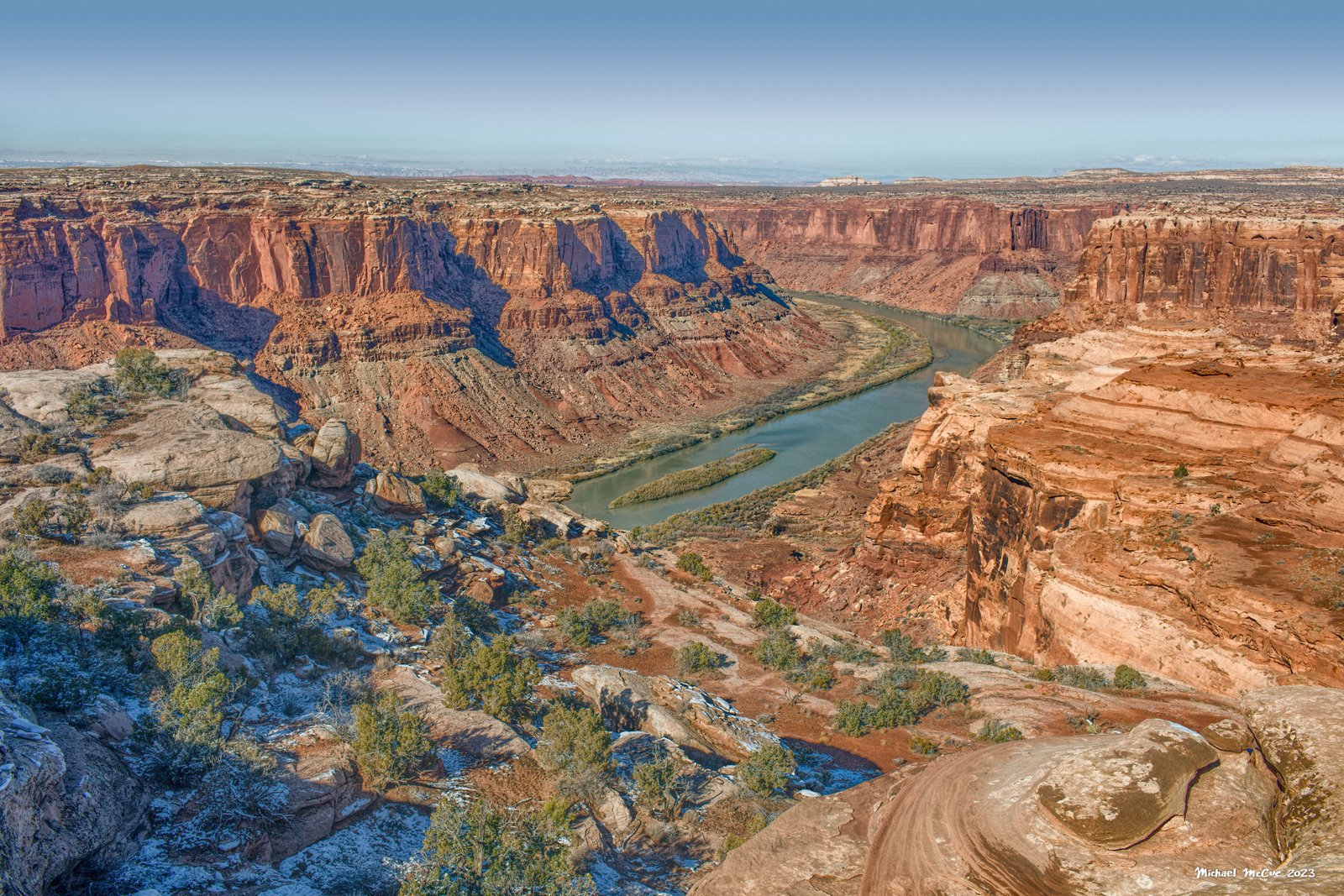 This is a photograph showing the view from the overlook