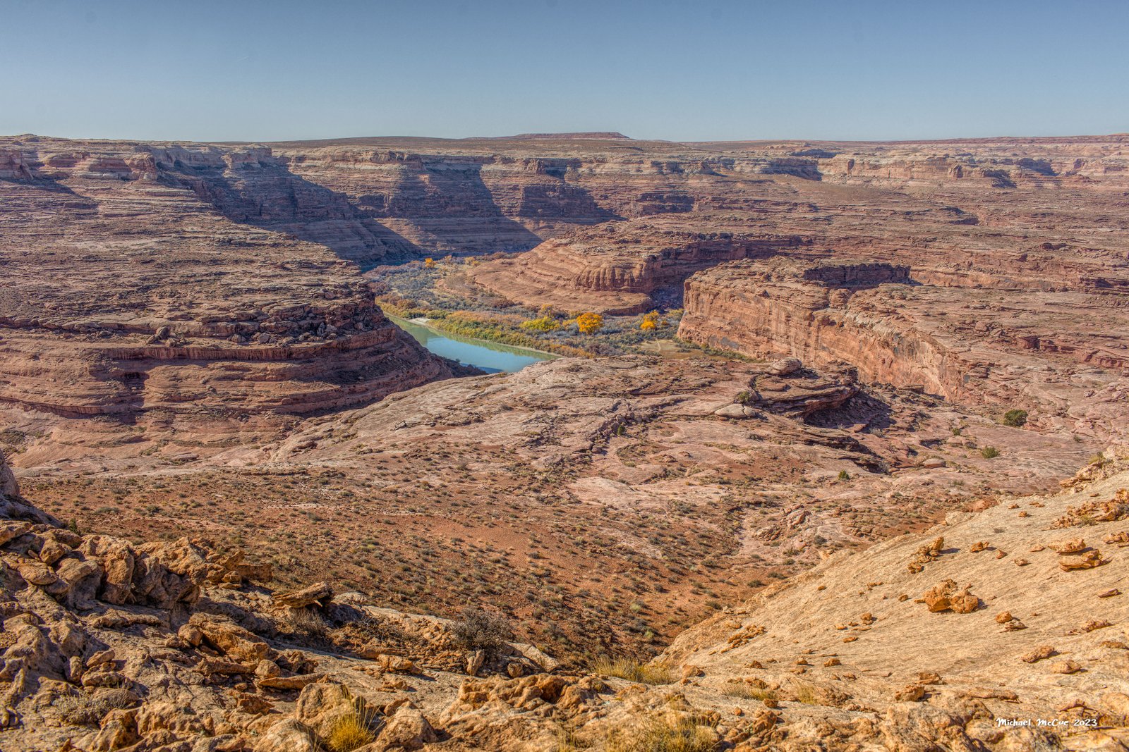 This is a photograph showing the view from the overlook