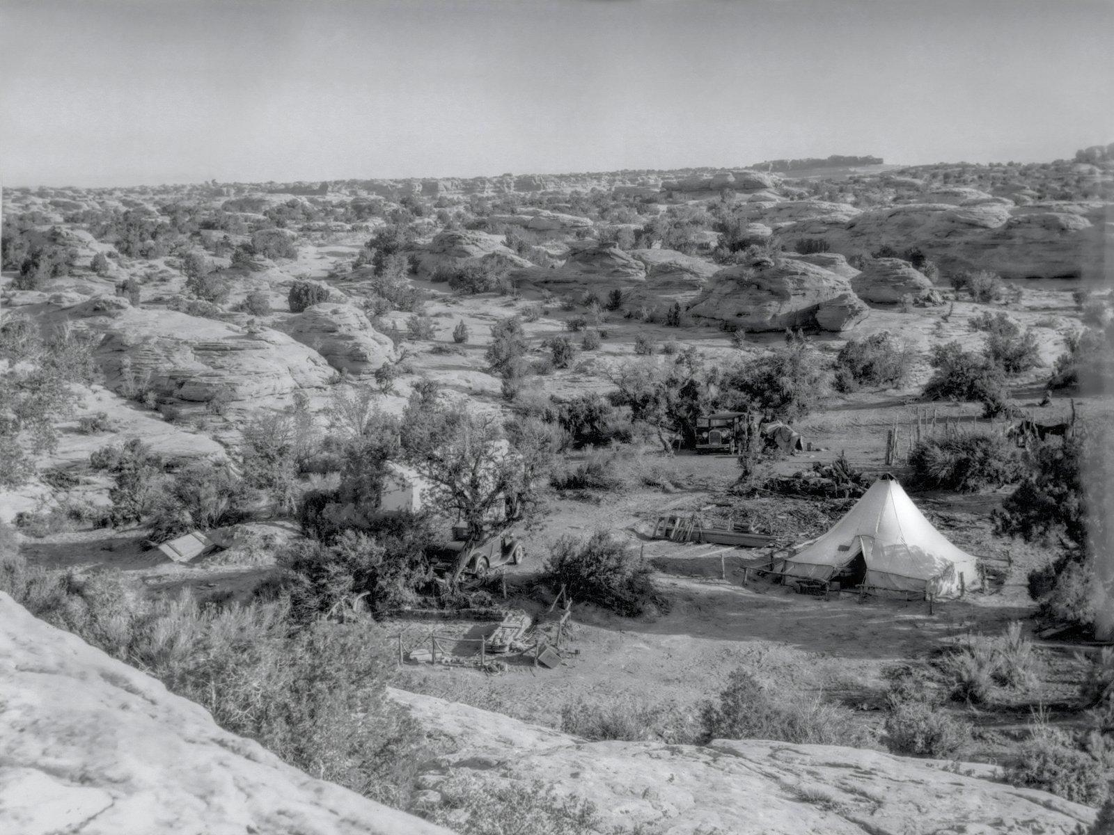 This is a picture of the campsite and base of operations for the expedition